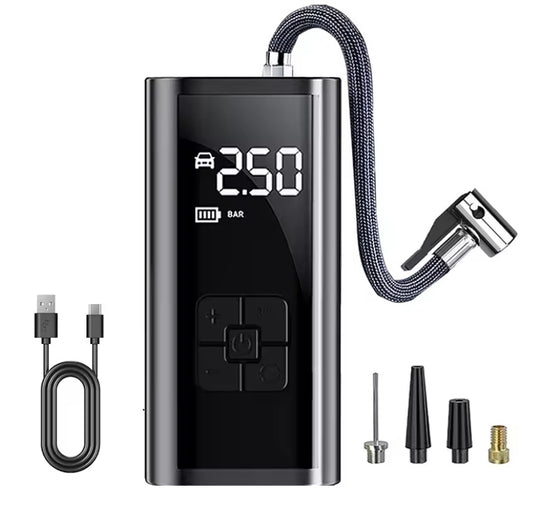 PUMPLO™ SmartAir 150 PSI – Bezprzewodowa Inteligentna Pompka z Auto-Stop | Moc 50W | Do Samochodu, Motocykla i Roweru